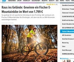 Fischer E-Mountainbike Gewinnspiel, fit For Fun Gewinnnspiel