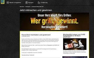 Edeka Kassenbon hochladen, Gewinnspiel, www.myedeka.de/unserherzklopftfuersgrillen, Edeka Gewinnspiel