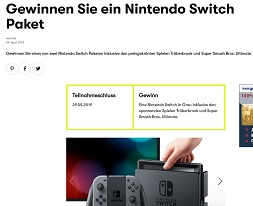 Nintendo Switch Paket Gewinnspiel, GQ Gewinnspiel