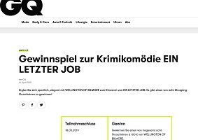 Wellington of Bilmore Gutschein Gewinnspiel, GQ Gewinnspiel