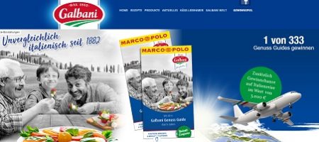 Italien Reise Gewinnspiel, Galbani Gewinnspiel