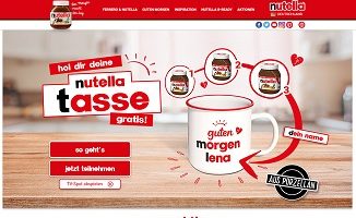 Nutella Code eingeben, Nutella Aktion