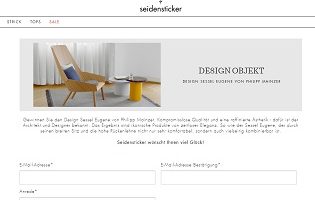 Philipp Mainzer Designer Sessel Gewinnspiel, Seidensticker Gewinnspiel