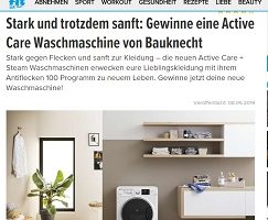 Bauknecht Waschmaschine Gewinnspiel, fit for fun Gewinnspiel