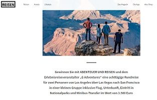 USA Reise Gewinnspiel, Abenteuer und Reisen Gewinnspiel