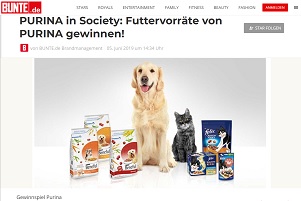 Purina Futter-Paket Gewinnspiel, Bunte Gewinnspiel