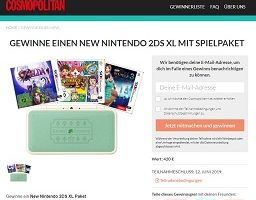 New Nintendo 2DS XL Gewinnspiel, Cosmopolitan Gewinnspiel