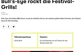 Wacken 2019 Tickets Gewinnspiel, GQ Gewinnspiel