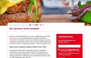 Rupp Napoleon Gasgrill Gewinnspiel, Rupp Gewinnspiel
