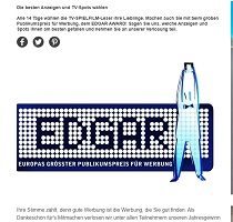 Edgar Award Gewinnspiel, TV Spielfilm Gewinnspiel