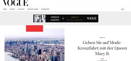 Atlantik Kreuzfahrt Gewinnspiel, Vogue Gewinnspiel