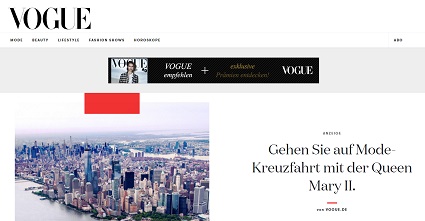 Atlantik Kreuzfahrt Gewinnspiel, Vogue Gewinnspiel