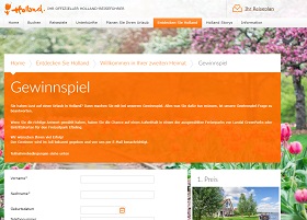 www.holland.com/zweiteheimat, holland com zweite heimat, holland.com Gewinnspiel