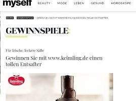 Kuvings Entsafter Gewinnspiel, myself Gewinnspiel