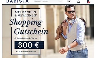 Babista Gutschein Gewinnspiel, Babista Gewinnspiel