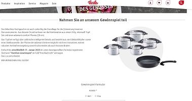 Fissler Topf-Set Gewinnspiel, Fissler Gewinnspiel