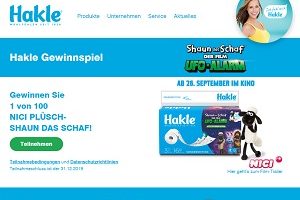 hakle.de/shaun, Hakle Code eingeben, Hakle Gewinnspiel