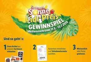 Lidl Kassenbon Code eingeben, www.lidl.de/sommer, Lidl Gewinnspiel