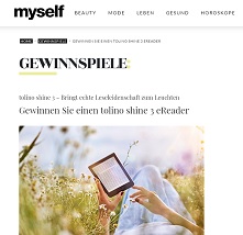eReader tolino Shine Gewinnspiel, myself Gewinnspiel