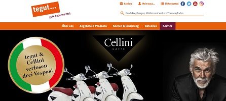 Vespa Motorroller Gewinnspiel, tegut Gewinnspiel