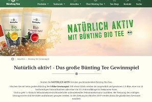 Stevens E-Bike Gewinnspiel, Bünting Tee Gewinnspiel