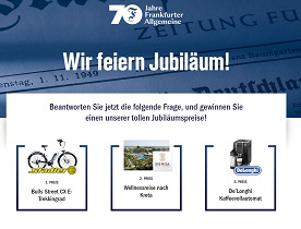 70 Jahre FAZ Gewinnspiel, FAZ Gewinnspiel