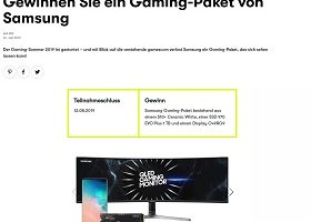 Samsung Gaming Paket Gewinnspiel, GQ Gewinnspiel