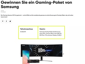Samsung Gaming Paket Gewinnspiel, GQ Gewinnspiel