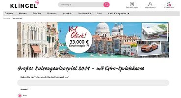 VW Polo Gewinnspiel, Klingel Gewinnspiel