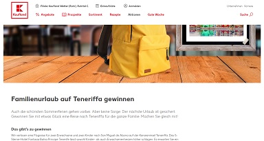 Teneriffa Reise Gewinnspiel, ,Kaufland Gewinnspiel