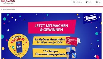 Mydays Gutschein Gewinnspiel, Rossmann Gewinnspiel