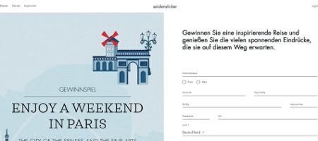 Paris Kurzreise Gewinnspiel, Seidensticker Gewinnspiel