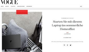 Microsoft Surface Gewinnspiel; Vogue Gewinnspiel