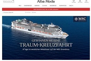 Alba Moda Mittelmeer Kreuzfahrt Gewinnspiel, Alba Moda Gewinnspiel