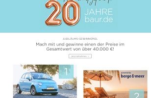 Baur 20000 Euro Gewinnspiel, Baur Gewinnspiel