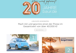 Baur 20.000 Euro Gewinnspiel, Baur Gewinnspiel