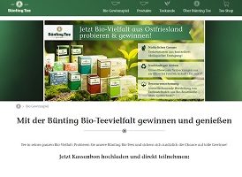buenting-tee.de/bio, gewinnspiel, Bünting Kassenbon Gewinnspiel, Bünting Tee gewinnspiel