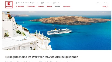 Reisegutschein Gewinnspiel, Kaufland Gewinnspiel