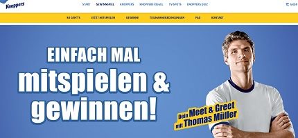 knoppers.de/gewinnspiel, Knoppers Code eingeben, Knoppers Gewinnspiel