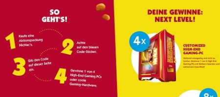 NicNacs Code eingeben, Gewinnspiel, Lorenz Gewinnspiel