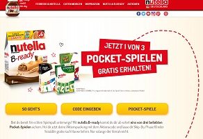 www.nutella.de/b-ready-pocketspiele, Nutella Aktion