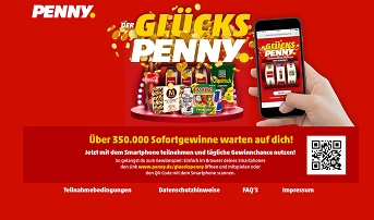 penny.de/glueckspenny, Penny Gewinnspiel