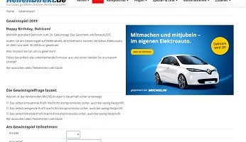 Renault Elektroauto Gewinnspiel, ReifenDirekt.de Gewinnspiel
