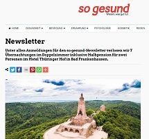 Thüringen Urlaub Gewinnspiel, so gesund Gewinnspiel