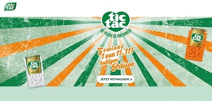 www.tictac.de, tic tac Code eingeben, tic tac Gewinnspiel