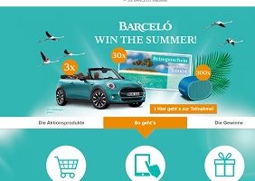 www.winthesummer.de, Barcelo Gewinnspiel, Barcelo Code eingeben