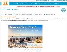 FTI Gutschein Gewinnspiel, FTI Hotelgutschein Gewinnspiel