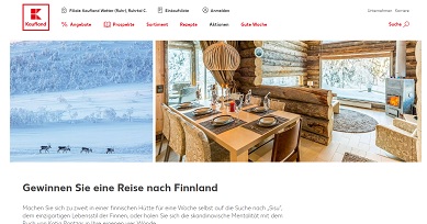 Finnland Reise Gewinnspiel, Kaufland Gewinnspiel