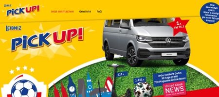 Pick Up Code eingeben, Pick Up Gewinnspiel