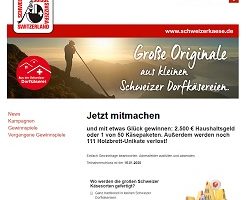 Schweizer Käse Bargeld Gewinnspiel, Schweizer Käse Gewinnspiel